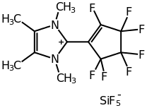 2-fluoroalkenylimidazolium pentafluorosiliconate