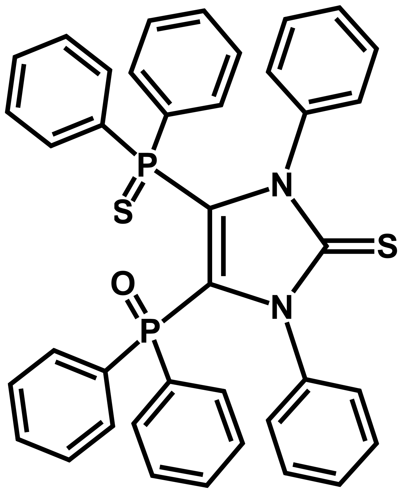 4-diphenylphosphoryl-5-diphenylphosphorothioyl-1,3-dimethyl-1,3-dihydro-2H-imidazole-2-thion